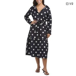 Polka Dot Long Sleeve Dress, size M .
made in Italy, organic fabric.